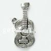 Musical Instrument Shaped Zinc Alloy Pendants, Guitar, plated cadmium free Approx 1mm, Approx 