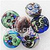 Handmade Lampwork Beads, Coin, 21x21x10mm, Hole:Approx 2MM, Sold by PC