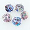 Handmade Lampwork Beads, Flat round, Hole:Approx 2MM, Sold by PC