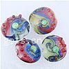 Handmade Lampwork Beads, Flat round, 18x18X15mm, Hole:Approx 2MM, Sold by PC