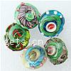 Handmade Lampwork Beads, Flat round, assorted size, Hole:Approx 2MM, Sold by PC