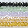 Nachmachung Swarovski 5040 Rondelle Perlen, Kristall, facettierte & AA grade crystal, gemischte Farben, 3x4mm, Bohrung:ca. 0.5mm, Länge:ca. 17.5 ZollInch, 50SträngeStrang/Menge, 150PCs/Strang, verkauft von Menge