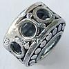 No Troll Thailand Sterling Silver European Beads, Drum, without troll & hollow Approx 4.2mm 