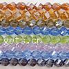 Klasse AA Kristallperlen, Kristall, Twist, facettierte, gemischte Farben, 9x9mm, Bohrung:ca. 1mm, 3600PCs/Menge, verkauft von Menge