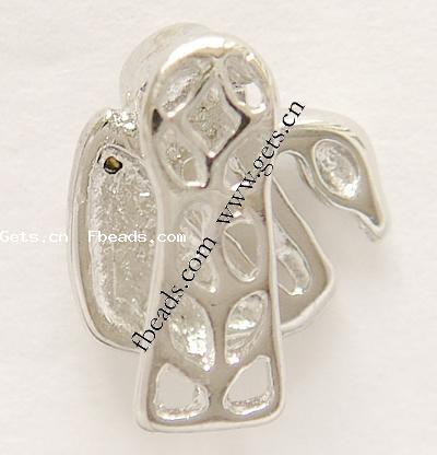 Zinc Alloy Pinch Bail, with Rhinestone, Animal, more colors for choice, lead free, 12x12mm, Sold By PC