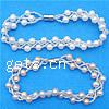 Bracelets de perles en verre  , perle d'eau douce cultivée, 4-5mm .5 pouce, Vendu par brin