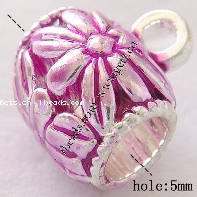 Zinc Alloy Bail Beads, Drum, plated, without troll & enamel, more colors for choice, 11x10x10mm, Hole:Approx 5mm, Sold By PC