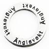 Zinc Alloy Linking Ring, Rolo, plated, with letter pattern 24mm 