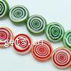 Lampwork Beads, Coin, handmade, stripe Approx 1mm .5-14 Inch 