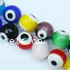 Perles de Murano Evil Eye, chalumeau, Rond, multiple tailles pour le choix Environ 0.5-1mm .5-14 pouce, Vendu par brin
