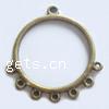 Metal Alloy Chandelier Component, Round, plated, 1/7 loop 25mm 