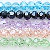 Nachmachung Swarovski 5000 Rund Perlen, Kristall, facettierte, gemischte Farben, 6mm, Bohrung:ca. 1mm, Länge:13 ZollInch, 100SträngeStrang/Menge, 60PCs/Strang, verkauft von Menge
