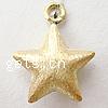 Brass Star Pendants, plated, brushed Approx 2mm 