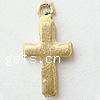 Brass Cross Pendants, plated, brushed & stardust Approx 1mm 