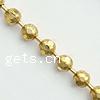 Brass Ball Chain, plated, faceted cadmium free, 2.5mm 