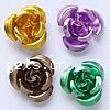 Aluminum Flower Beads mixed colors Approx 1mm, Approx 