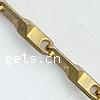 Brass Bar Chain, plated, faceted cadmium free 
