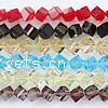 Imitation CRYSTALLIZED™ Crystal Beads, Cube, faceted, mixed colors, 6mm Approx 1mm Inch 