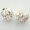 Sterling Silver Diamond Cut Beads, 925 Sterling Silver, Round, plated Approx 1mm 