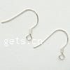 Sterling Silver Hook Earwire, 925 Sterling Silver, plated 15mm Approx 2mm [