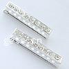 Rectangle Rhinestone Spacer, with Zinc Alloy, plated nickel, lead & cadmium free Approx 2mm 