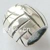 No Troll Thailand Sterling Silver European Beads, Drum, without troll & stripe Approx 5mm 