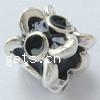 Enamel Thailand Sterling Silver European Beads, Flower, without troll Approx 4.2mm 