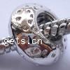 Zinc Alloy European Beads, Rondelle, plated, without troll Approx 5mm 
