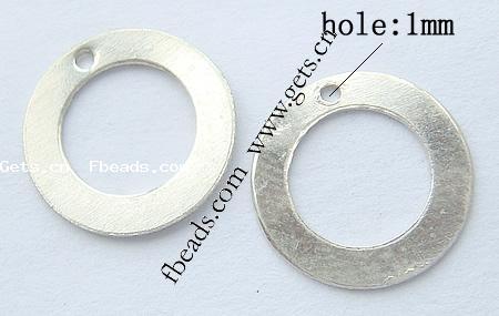 Sterling Silver Tag, 925 Sterling Silver, Donut, plated, more colors for choice, 11x11x0.5mm, Hole:Approx 1mm, Sold By PC