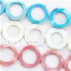 AB Color Shell Beads, Donut, AB color plated 25mm Approx 15 Inch 