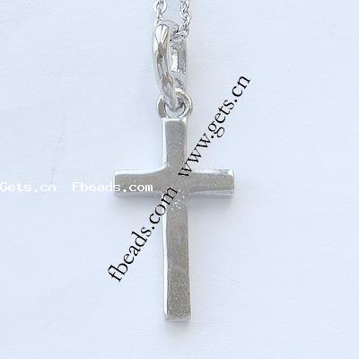 Zinc Alloy Cross Pendants, plated, with rhinestone, more colors for choice, 23x14x2.5mm, Sold By PC