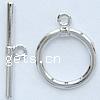 Zinc Alloy Toggle Clasp, Round, single-strand nickel, lead & cadmium free Approx 2mm 