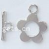 Zinc Alloy Toggle Clasp, Flower, single-strand nickel, lead & cadmium free Approx 3mm 