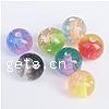 Konfetti Harz Perlen, rund, zweifarbig, gemischte Farben, 12mm, Bohrung:ca. 2.5mm, 1000PCs/Tasche, verkauft von Tasche