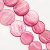 Natural Freshwater Shell Beads, Flat Round Inch 