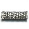 Zinklegierung Rohr Perlen, plattiert, keine, frei von Kadmium, 13x4mm, 3000PCs/Tasche, verkauft von Tasche