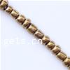 Metallic Glass Seed Beads, Rondelle, golden 