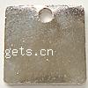 Zinc Alloy Tag Charm, Square, plated nickel, lead & cadmium free Approx 3.5mm 