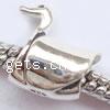 No Troll Thailand Sterling Silver European Beads, Duck, without troll Approx 5mm 