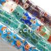 Millefiori Glass Beads, Square, with flower pattern 8mm .5-14 Inch 