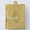 Colgante medallón de bronce, metal, Rectángular, chapado, más colores para la opción, 23x19x5mm, agujero:aproximado 1.5mm, diámetro interior:aproximado 10x15mm, Vendido por UD