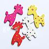 Painted Wood Pendants, Deer, mixed colors Approx 1.5mm, Approx 