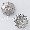 Iron Bead Caps, Flower, plated nickel, lead & cadmium free Approx 1mm 