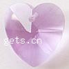 Crystal Jewelry Pendants, Heart, faceted Grade AA Approx 1.5mm 