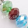Imitation CRYSTALLIZED™ 5040 Rondelle Beads, Crystal, AB color plated, faceted, mixed colors Approx 1mm Inch 