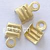 Brass Cord Tips, Rectangle, plated Approx 1mm 