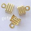 Brass Cord Tips, plated Approx 1.2mm 