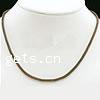 Brass Cable Link Necklace Chain, plated 3mm Inch 