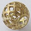 Hollow Brass Beads, Round, plated 8mm Approx 3mm 