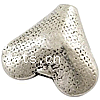 Zinklegierung Herz Perlen, plattiert, keine, frei von Blei, 22x18x8mm, Bohrung:ca. 1.5mm, 200PCs/Tasche, verkauft von Tasche